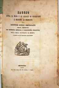 Saggio sopra il modo e le regole di osservare e massime in medicina / del dottor Luigi Emiliani[...] - 3324-3344 